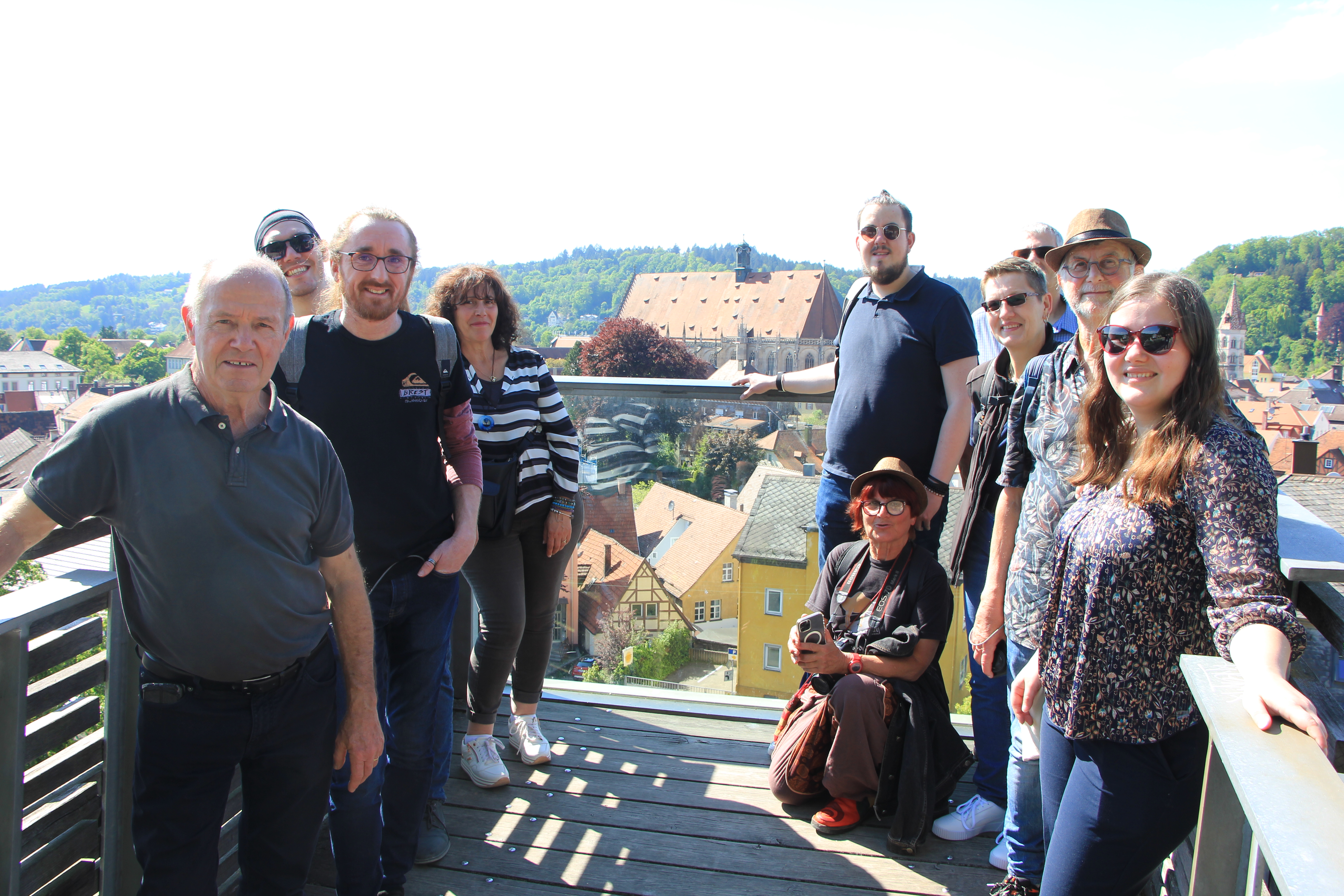  Gruppenfoto auf dem Zeiselberg mit einer Abordnung der französischen Gäste 