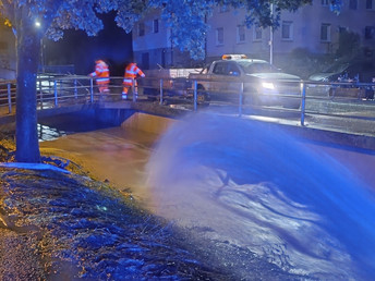 Hochwasser in Waldstetten in der Nacht vom 2. auf den 3. Juni 2024