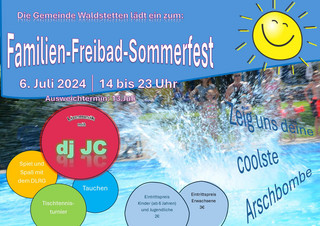 Familien-Freibad-Sommerfest mit dj JC